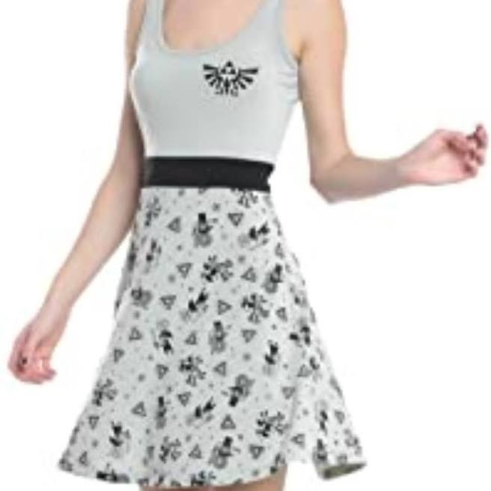Zelda Patterned Skater Dress